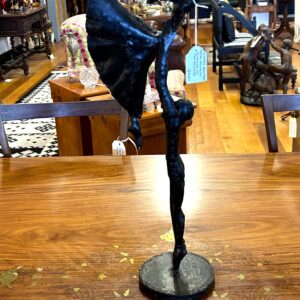 Vintage hand made metal brutalist sculpture of two dancers